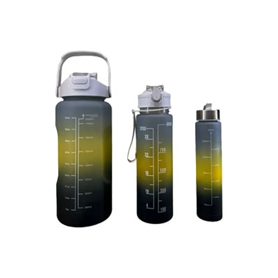 BOTELLAS DEPORTIVAS MOTIVACIONALES 3 EN 1 (TAPA GRIS)