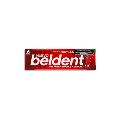 CHICLE BELDENT FRUTILLA (ROJO)