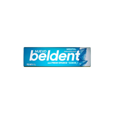 CHICLE BELDENT MENTOL (AZUL)