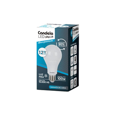 LAMPARA LED CANDELA 12W LUZ FRIA