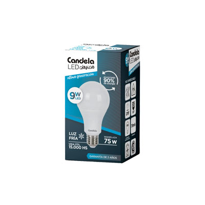 LAMPARA LED CANDELA 10W LUZ FRIA