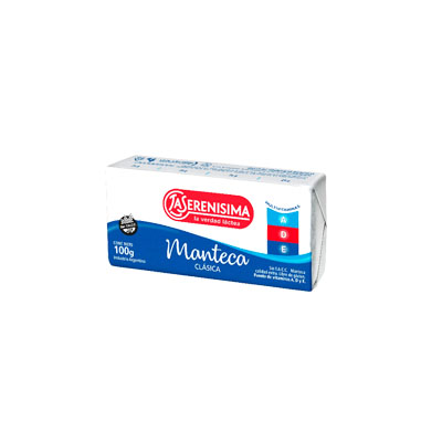 MANTECA LA SERENISIMA 100G CELESTE