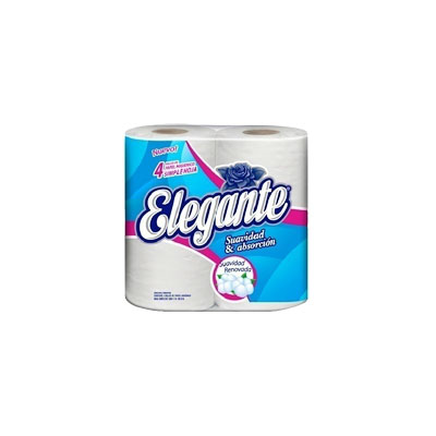 PAPEL HIGIENICO ELEGANTE 4X30 MTS SIMPLE HOJA